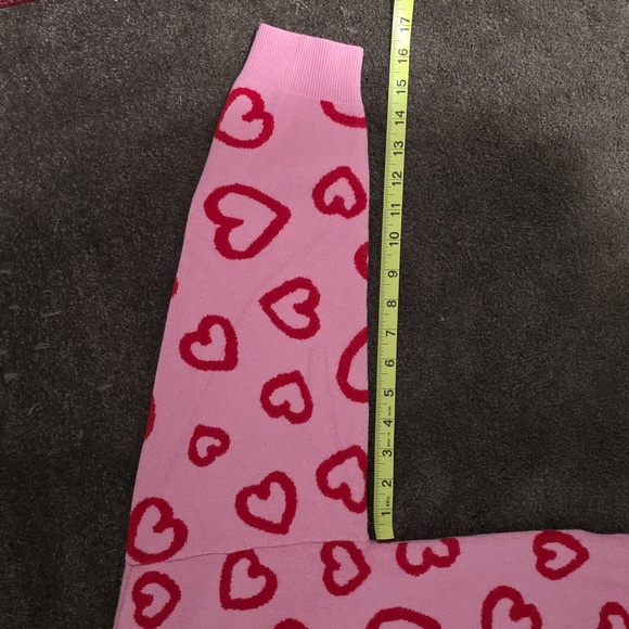 Target Valentines Day Pink and Red Heart Cardigan Sweater - Picture 7 of 8